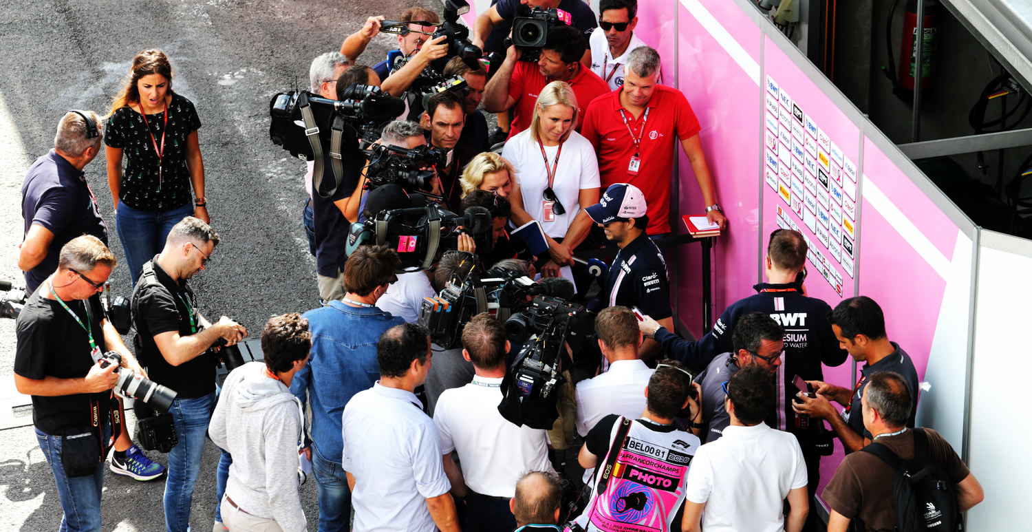 Sergio Perez – Racing Point Force India – Formula One World Championship – Belgian Grand Prix – Preparation Day – Spa Francorchamps, Belgium