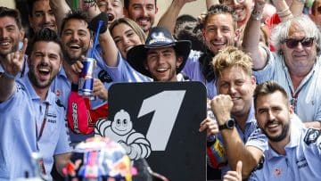 Enea Bastianini winning US GP in MotoGP 2022