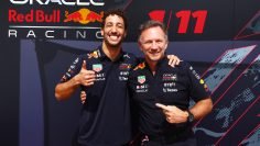 Daniel Ricciardo and Christian Horner