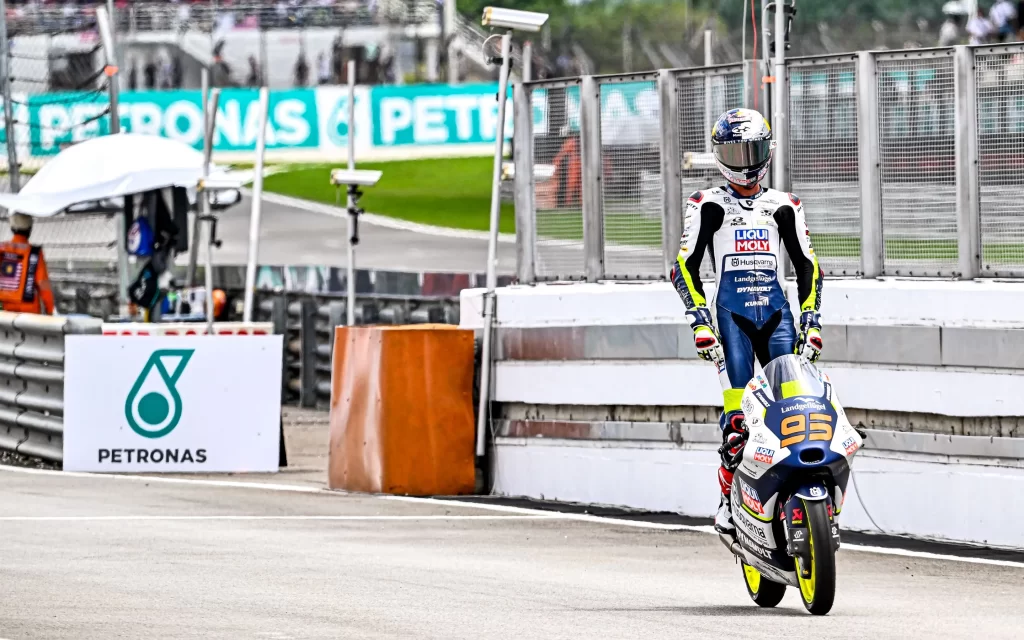 Collin Veijer Moto3 Sepang race win celebration
