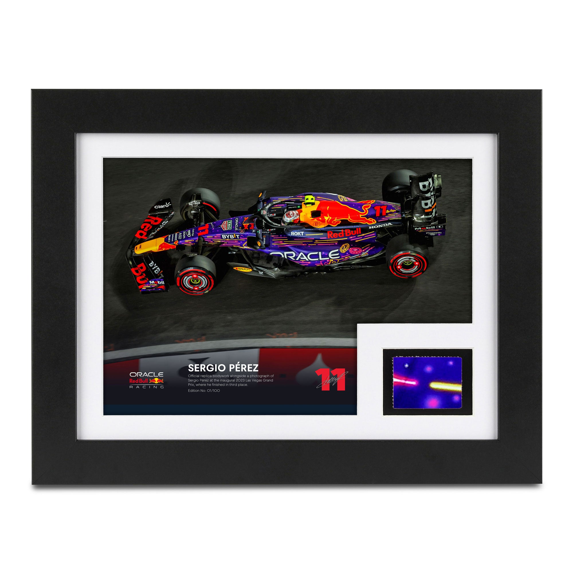 Sergio Perez 2023 Oracle Red Bull Racing Replica Bodywork & Photo – Vegas GP Edition