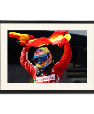 Fernando Alonso 2013 'First Home Win' Print - Spanish GP