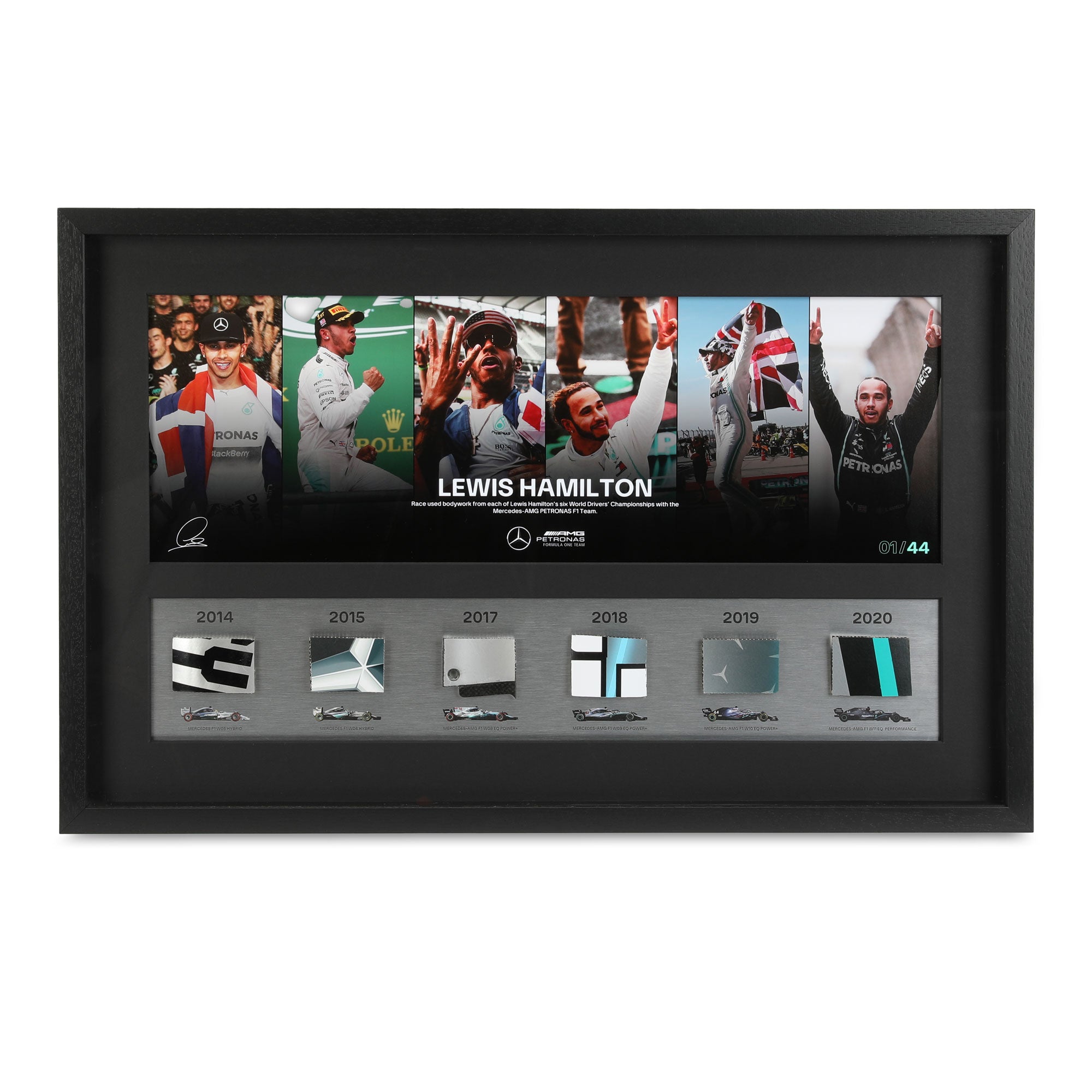 Limited-Edition Lewis Hamilton 'Six Titles’ Mercedes-AMG PETRONAS F1 Team Bodywork & Photo