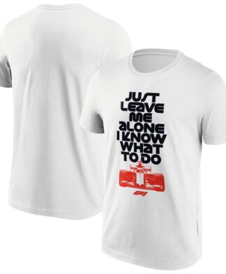 Formula 1 Just Leave Me Alone Graphic T-Shirt - White