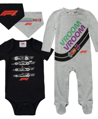 Formula 1 4 Piece Gift Set - Baby - Grey/Black
