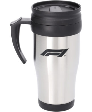 Formula 1 Chrome Engraved Travel Mug