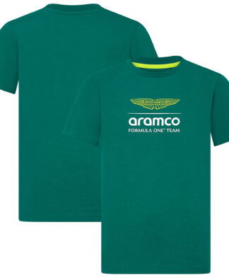 Aston Martin Aramco F1 Logo T-Shirt - Green - Kids