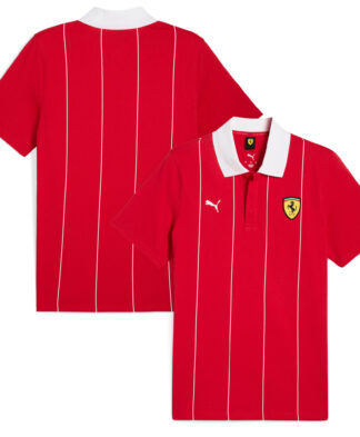 Scuderia Ferrar Race Premium Jacquard Polo by Puma - Red
