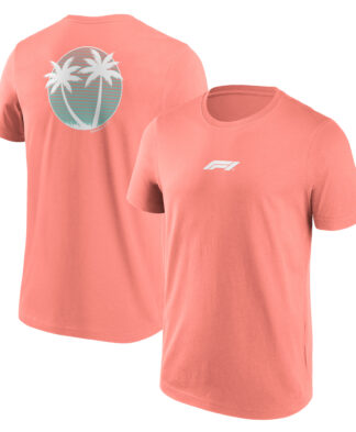 Formula 1 Beach Club Print T-Shirt - Coral