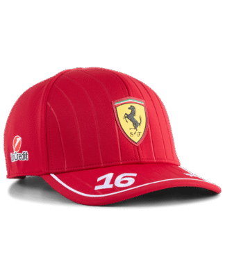 Scuderia Ferrari 2025 Team Charles Leclerc Cap - Red - Kids