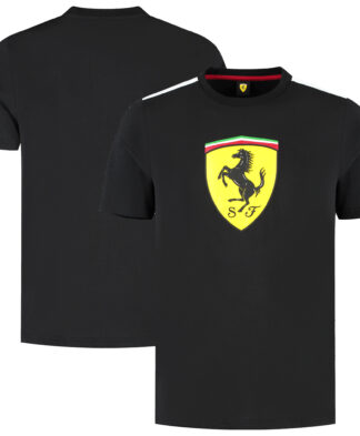 Scuderia Ferrari Puma Large Shield T-Shirt - Black
