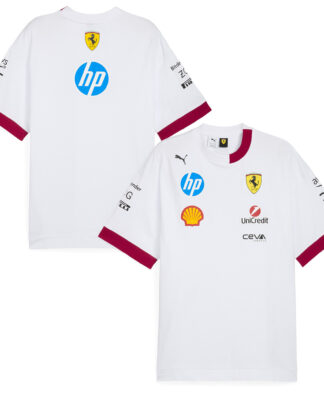 Scuderia Ferrari 2025 Drivers Oversized T-Shirt - White