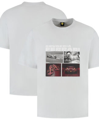 Scuderia Ferrari Distressed Graphic Driver T-Shirt - Grey