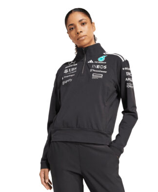 Mercedes AMG Petronas adidas F1 2025 Team 1/4 Zip - Black - Womens