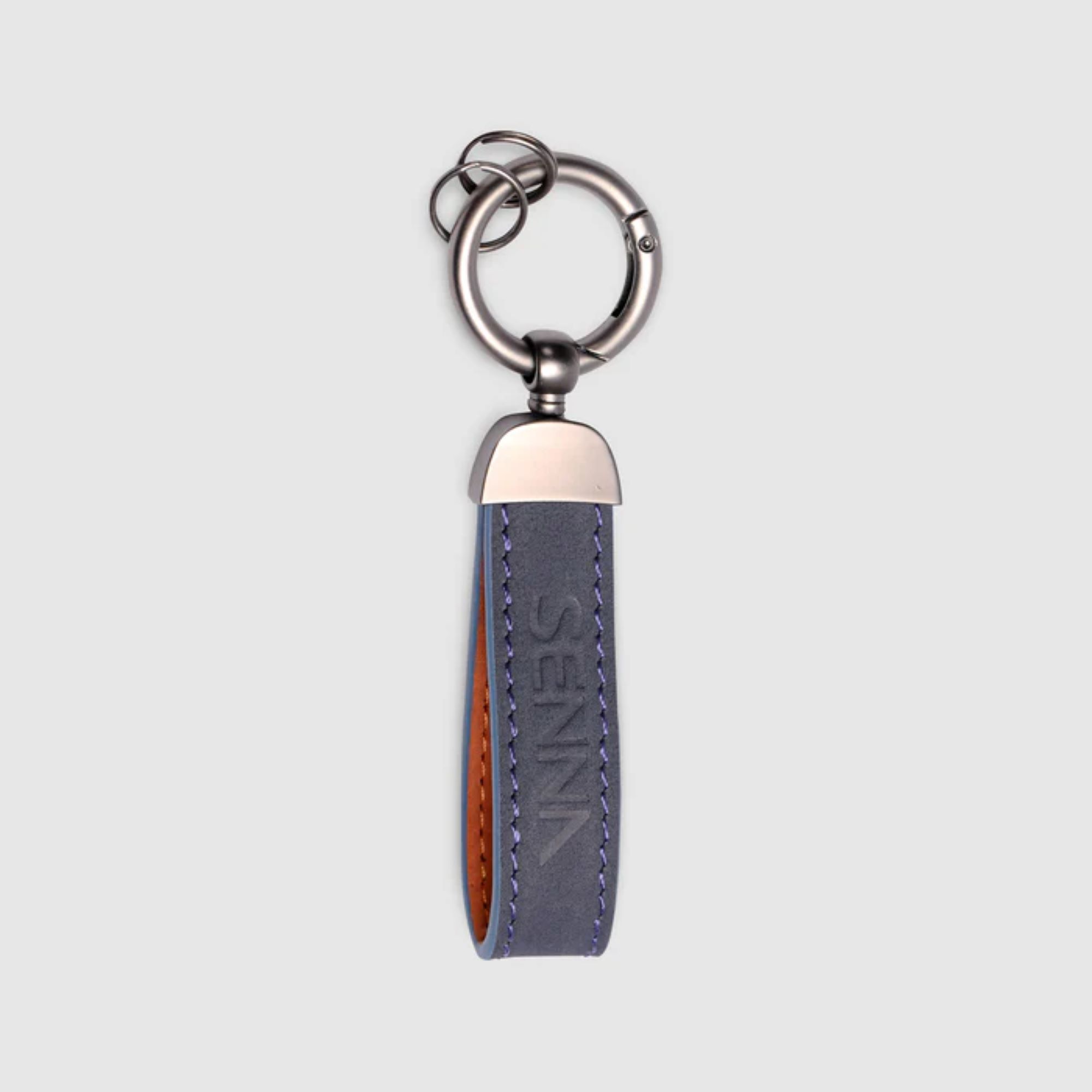 Ayrton Senna Leather and Metal Keychain