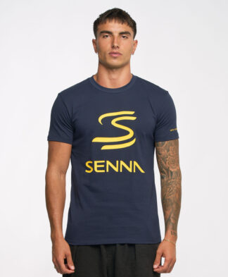 Ayrton Senna Logo T-Shirt - Navy