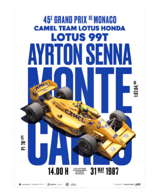 Ayrton Senna Team Lotus 99T Monte Carlo - 30 Years of Legacy - Limited Edition Poster