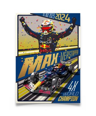 Red Bull Racing Max Verstappen 2024 F1® World Drivers' Champion Poster