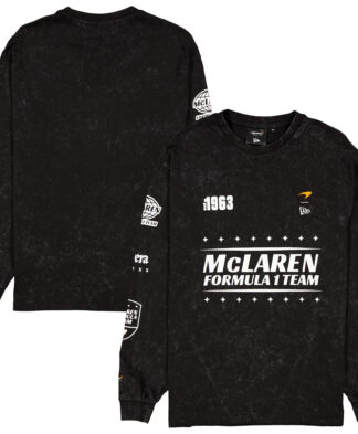 McLaren New Era Washed Long Sleeve T-Shirt - Black