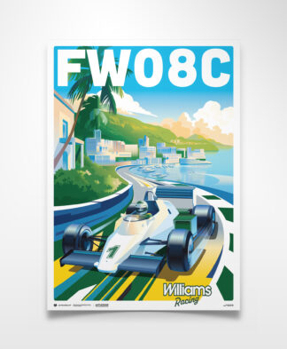 Williams Racing FW08C Monaco 1983 Riviera Racer Poster