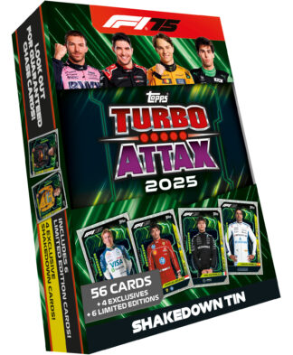 Formula 1 Turbo Attax 2025 Mega Tin Shake Down