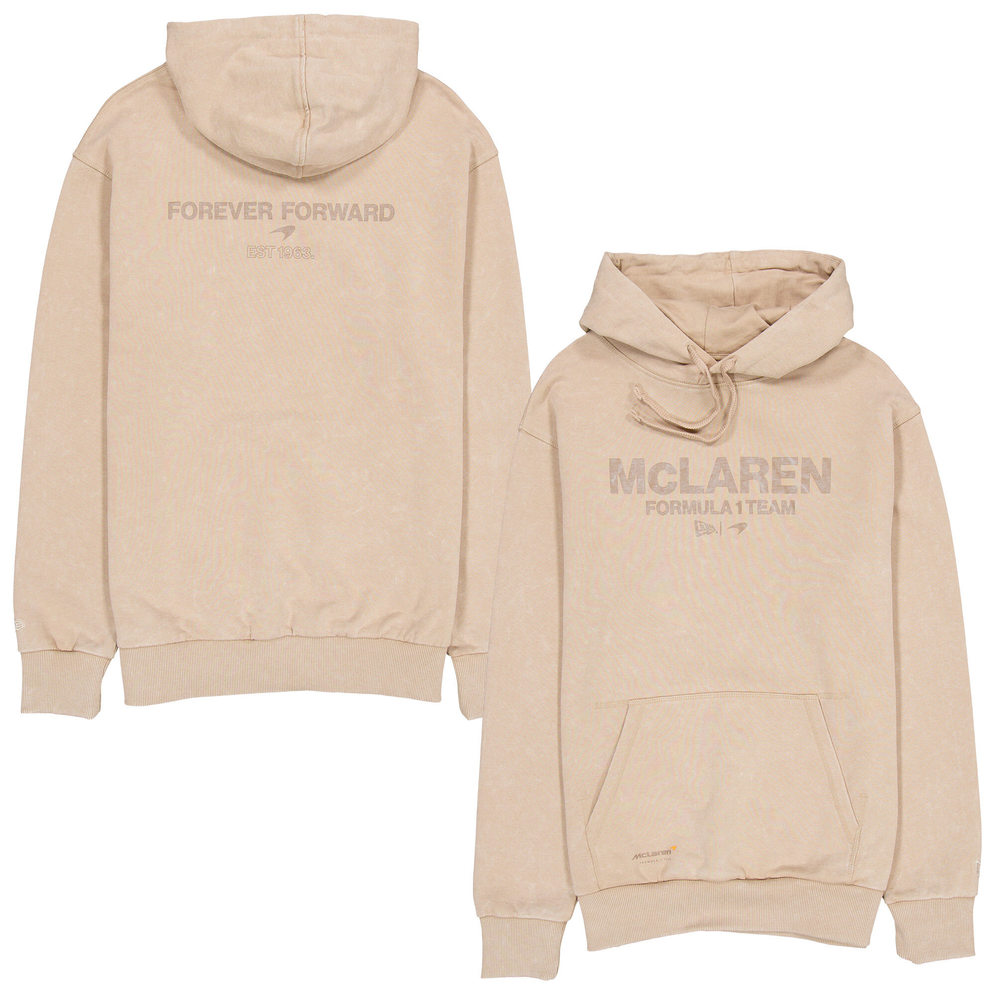 McLaren New Era Oversized Wordmark Hoodie - Tan
